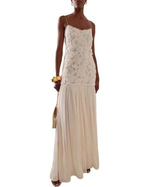 Linda Charm Embellished Maxi Dress - Natural