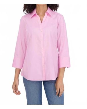 Foxcroft Mary No Iron Stretch Shirt - Pink