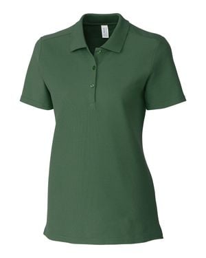 Clique Addison All Cotton Pique Short Sleeve Polo - Green