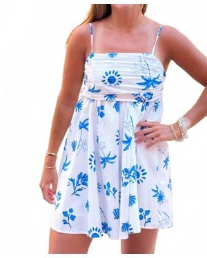 Lilbelle Charlotte Island Azure Mini Dress - Blue