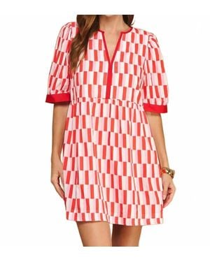 Faye Ellen Picnic On The Patio Mini Dress - Red