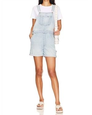 Pistola Beatrix Denim Short Overalls - Blue