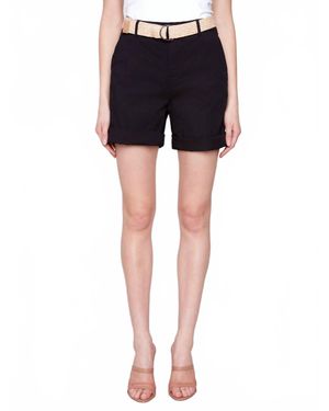 Charlie b Cuffed Shorts With Belt - Blue
