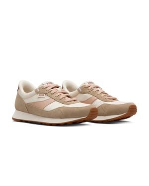 KIZIK Siena Sneaker Pristine Taupe Leather Lifestyle Shoes Zogg3865 - Pink