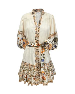 Miss June Risha Short Dress - White