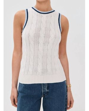 Veronica Beard Jerrel Knit Tank Top - Blue