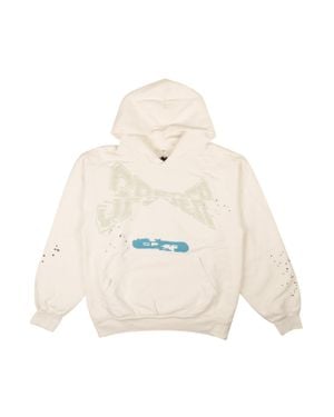 Sp5der Eggshell Logo Hoodie - White