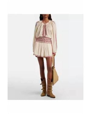 Isabel Marant Lena Cotton Gauze Blouse - White