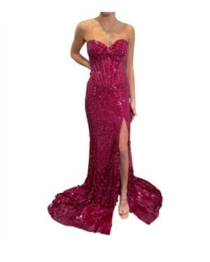 Jovani Elizabeth Long Formal Prom Dress Gown - Red