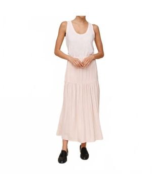 Bella Dahl Drop Waist Ruffle Maxi Skirt - Pink
