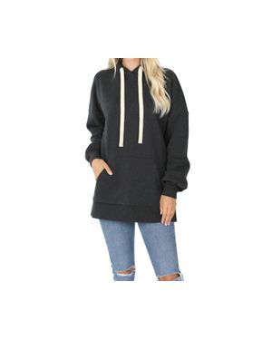 Zenana In The Hood Hoodie - Black