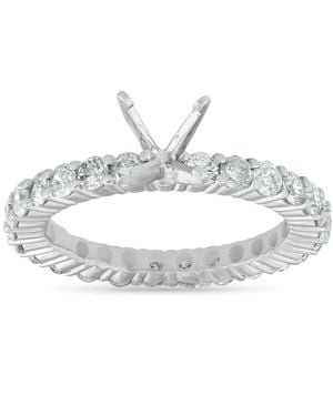 Pompeii3 1 1/2Ct Diamond Eternity Mount Engagement Ring Setting 14K Size Selectable - Metallic