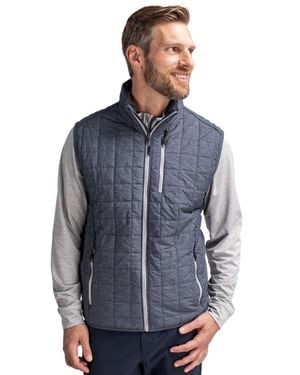 Cutter & Buck Rainier Primaloft Eco Insulated Full Zip Puffer Vest - Blue