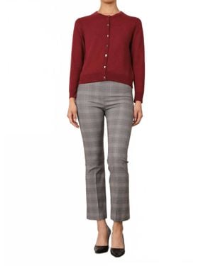 Avenue Montaigne Leo Cropped Flare Pants - Red