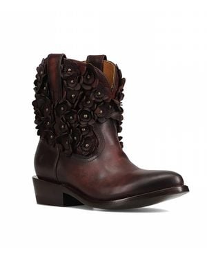 Frye Billy Flower Boots - Brown