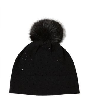 Kinross Cashmere Crystal Hat - Black