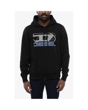 DIESEL Printed Cotton S-Ginn-Hood-K40 Hoodie - Black