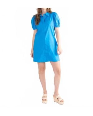 S'Edge Anderson Zip Up Mini Dress - Blue