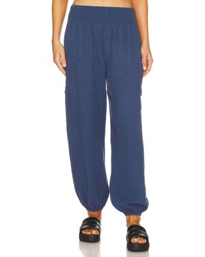 Bobi Drawstring Jogger Pants - Blue