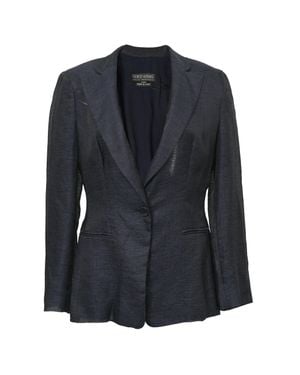 Giorgio Armani Single-Breasted Blazer - Blue