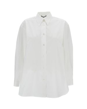 Dusan Cotton Shirt With Pointed Collar - White