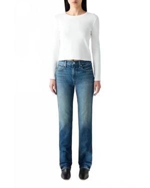 AMO Mira Mid Rise Relaxed Leg Jeans - Blue