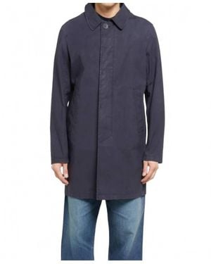 Herno Concealed Front Coat - Blue