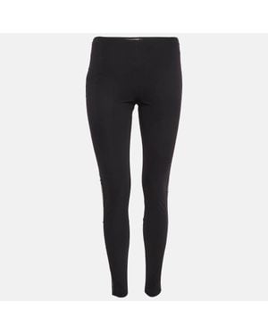 Roberto Cavalli Sequin Jersey Leggings - Black