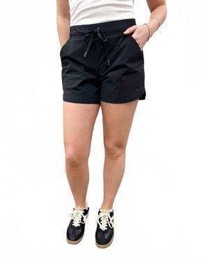 Mono B Lined Athleisure Workout Shorts - Black