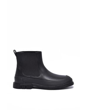 Camper Mugello Leather Ankle Boot With Minimalist Silhouette - Blue