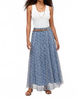 Johnny Was Elnora Maxi Skirt - Blue