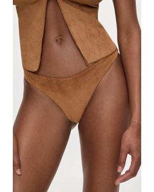 Frankie's Bikinis Bella Hadid's Dove Bikini Bottom - Brown