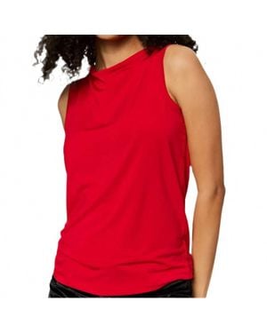 Sanctuary Soft Cowl Shell Sleeveless Top - Red
