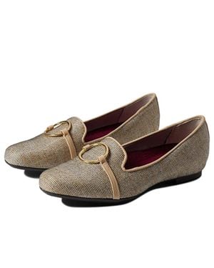 Munro Sunisa Flat Camel Begie Metallic Square Toe Slip-On Zap1076 - Brown
