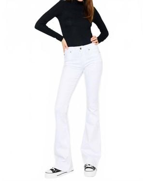 Kancan Mid Rise Flare Jeans - Black