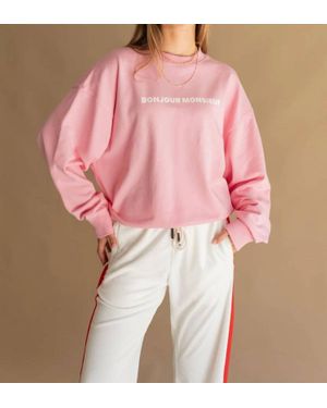Araminta James Bonjour Monsieur Sweatshirt - Pink