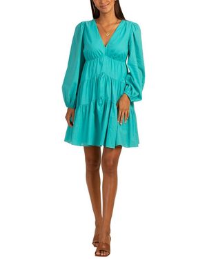 Trina Turk Regular Fit Make Merry Mini Dress - Blue