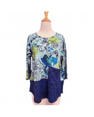 Inoa Graffiti Twist Tunic - Blue