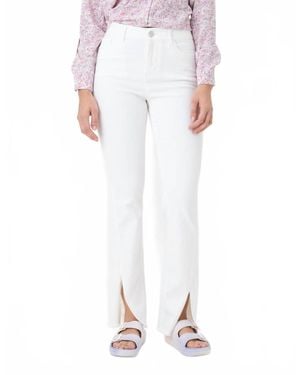 Renuar Split Hem Twill Jean - White