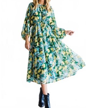 Jodifil Mille-Feuille Midi Dress - Green