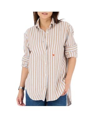 Kerri Rosenthal Jack Stripe Flannel Shirt - White