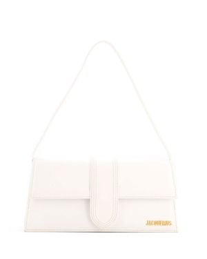 Jacquemus Le Bambino Top Handle Flap Bag Leather Long - White