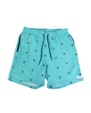 Bald Head Blues Aruba With Golf Carts Swim Shorts - Blue