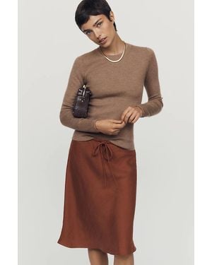 Maeve Classic Midi Skirt - Gray