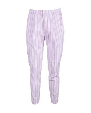 Giampaolo Vertical Striped Pants - Purple