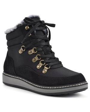 White Mountain Tamasha Boots Round Toe Ankle Bootie Lion943 - Black