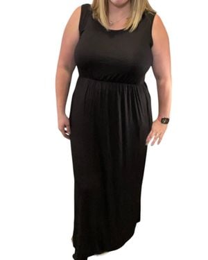 White Birch Classic Maxi Dress - Black