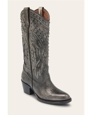 Frye Shelby Studded Boots - Gray