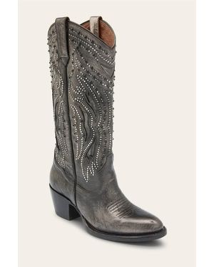 Frye Shelby Studded Boots - Gray