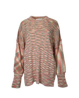 J.Nna Space-Dye Oversized Sweater - Natural